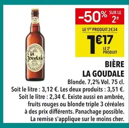 Supeco La goudale bière blonde offre
