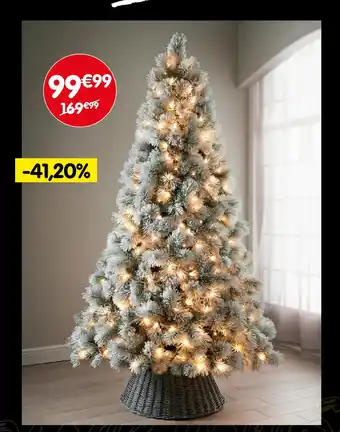 b&m Sapin décoré enneigé offre