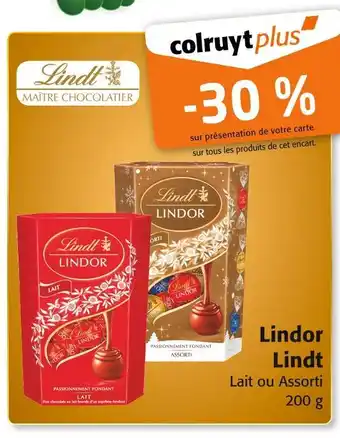 Colruyt Lindt lindor lait offre