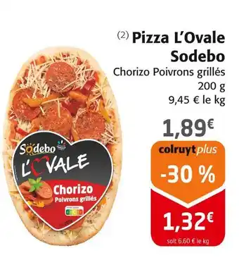 Colruyt Sodebo pizza l’ovale offre