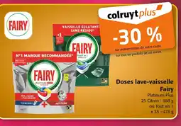 Colruyt Fairy doses lave-vaisselle fairy offre