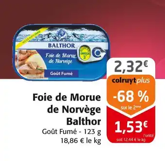 Colruyt Balthor foie de morue de norvège offre