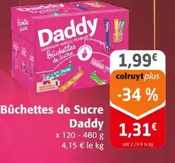 Colruyt Daddy bûchettes de sucre offre