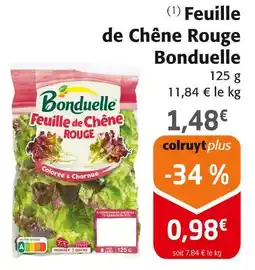 Colruyt Bonduelle feuille de chêne rouge offre