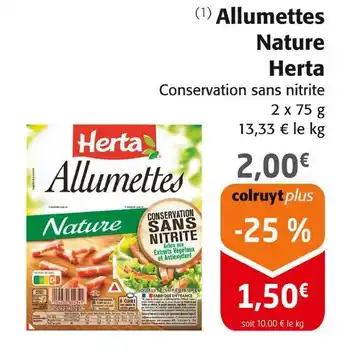 Colruyt Herta allumettes nature offre