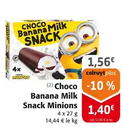 Colruyt Minions choco banana milk snack offre