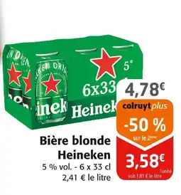 Colruyt Heineken bière blonde offre