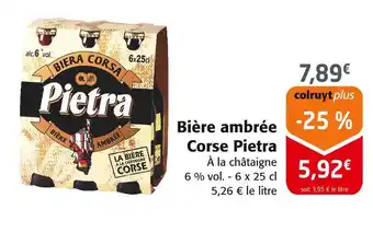 Colruyt Pietra bière ambrée corse offre