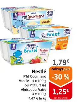 Colruyt Nestle p'tit gourmand offre