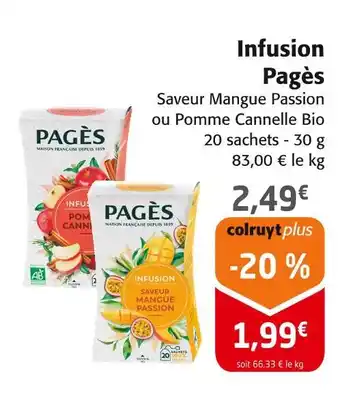 Colruyt Pagès infusion offre