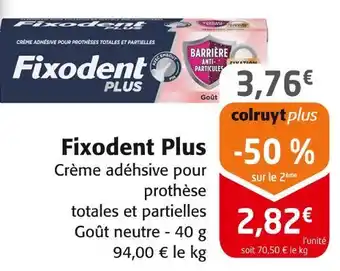Colruyt Fixodent plus offre