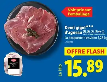 Lidl Demi gigot d'agneau offre