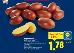 Lidl Pomme de terre chair ferme rouge offre