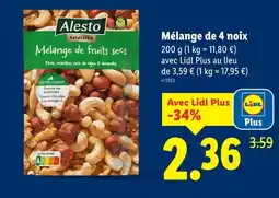 Lidl Alesto mélange de fruits secs offre