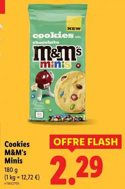 Lidl M&m's cookies minis offre
