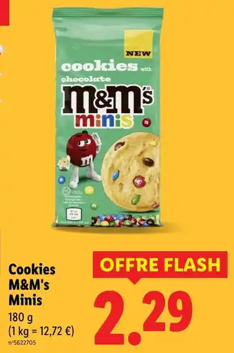 Lidl M&m's cookies minis offre