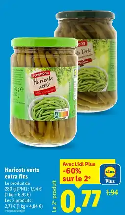 Lidl Freshona haricots verts extra fins offre
