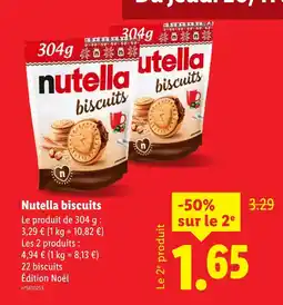 Lidl Nutella biscuits offre