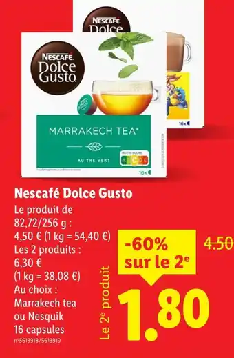 Lidl Nescafé dolce gusto offre