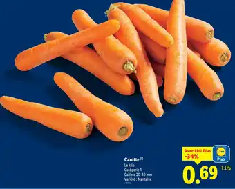 Lidl Carotte offre