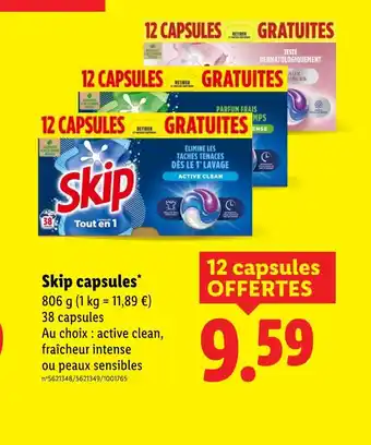 Lidl Skip capsules offre