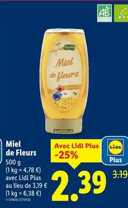 Lidl Miel de fleurs offre