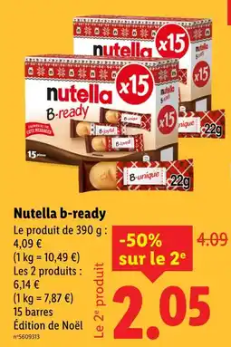 Lidl Nutella b-ready offre