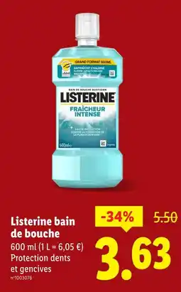Lidl Listerine bain de bouche offre
