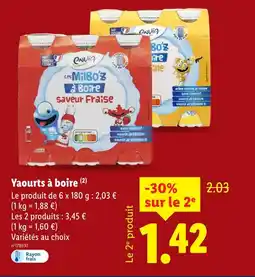 Lidl Envia yaourts à boire offre