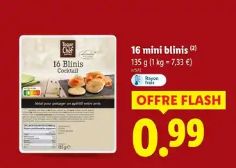 Lidl Toque chef 16 mini blinis offre