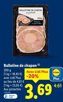 Lidl Ballotine de chapon offre