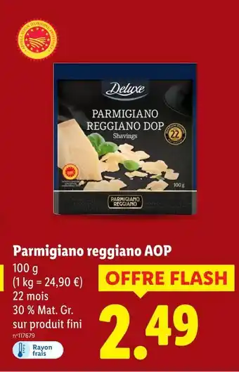 Lidl Deluxe parmigiano reggiano aop offre