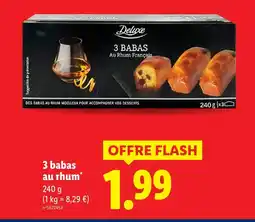 Lidl Deluxe 3 babas au rhum offre