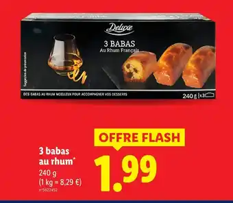 Lidl Deluxe 3 babas au rhum offre