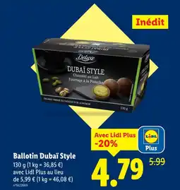 Lidl Deluxe ballotin dubaï style offre