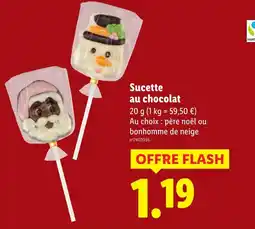 Lidl Sucette au chocolat offre