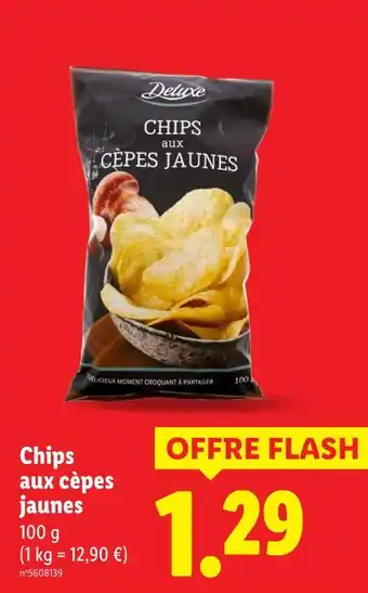 Lidl Deluxe chips aux cèpes jaunes offre
