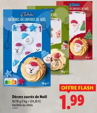 Lidl Belbake décors sucrés de noël offre