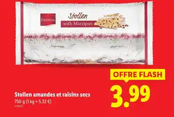 Lidl Favorina stollen amandes et raisins secs offre
