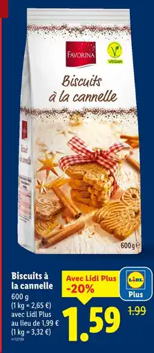 Lidl Favorina biscuits à la cannelle offre