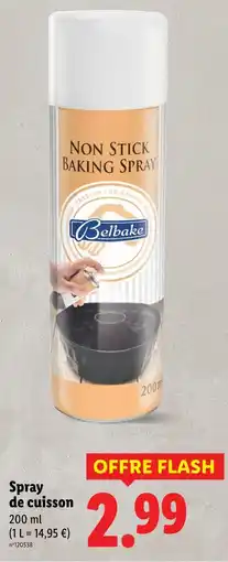 Lidl Belbake spray de cuisson offre