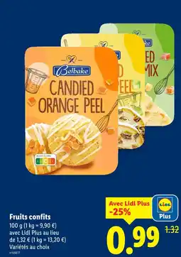 Lidl Belbake fruits confits offre
