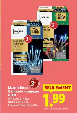 Lidl Livarno home guirlande lumineuse à led offre