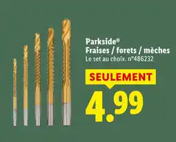 Lidl Parkside fraises / forets / mèches offre