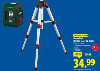 Lidl Parkside niveau laser en croix offre