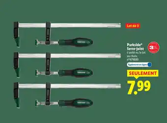 Lidl Parkside serre-joint offre