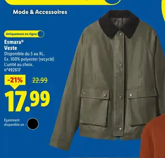 Lidl Esmara veste offre