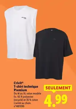 Lidl Crivit t-shirt technique premium offre