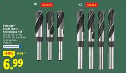 Lidl Parkside set de forets hélicoïdaux hss offre