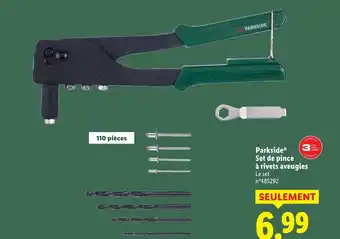 Lidl Parkside set de pince à rivets aveugles offre